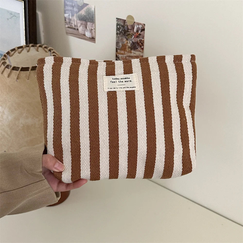 Striped Cosmetic Bag