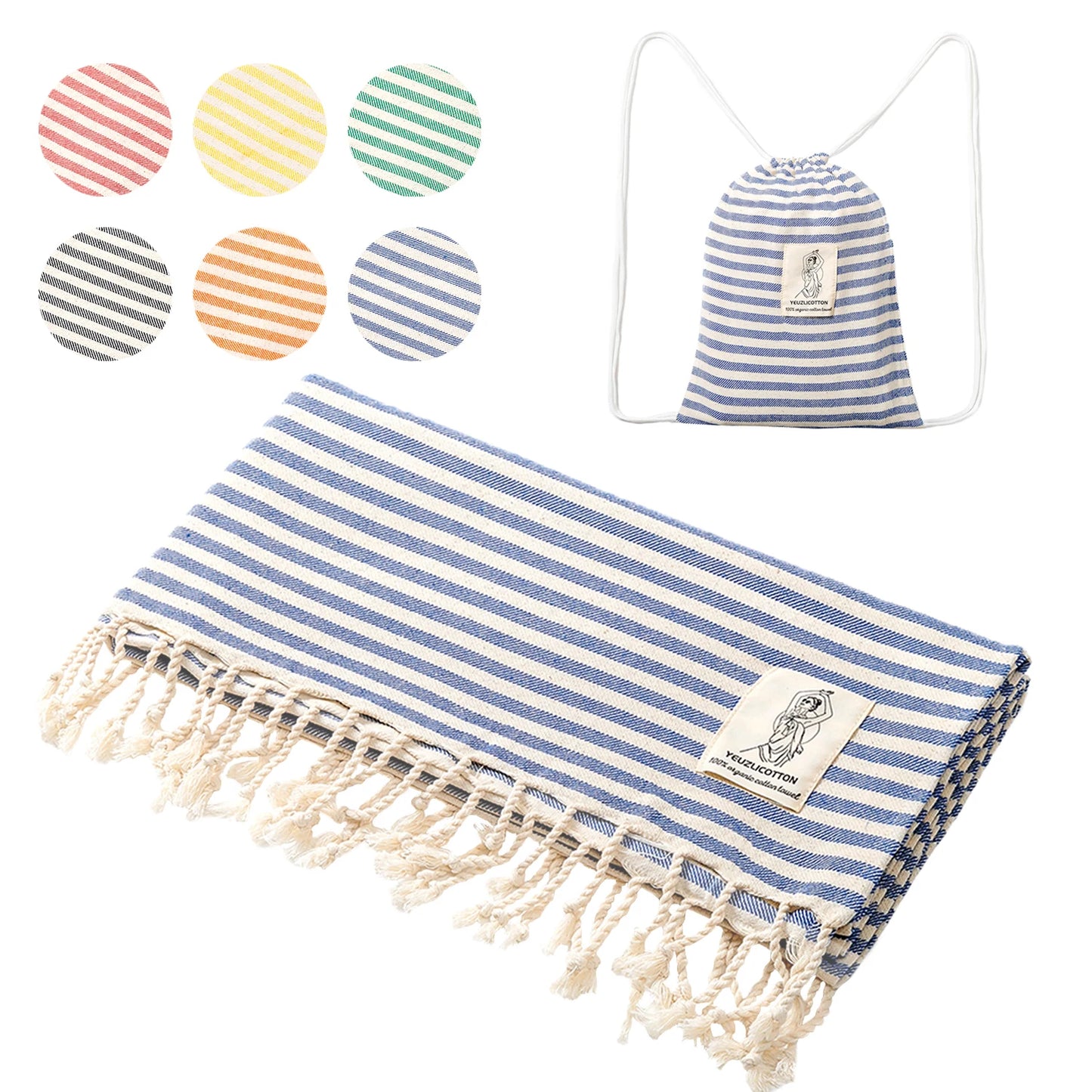 Striped Turkish Beach Towel